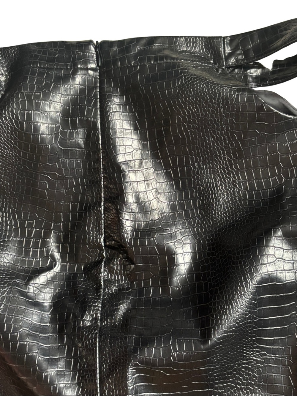 Nasty Gal Faux Croc Leather Pencil Skirt in Black - Picture 5 of 5